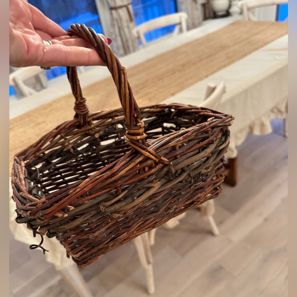 Handcrafted Brown Wicker Basket